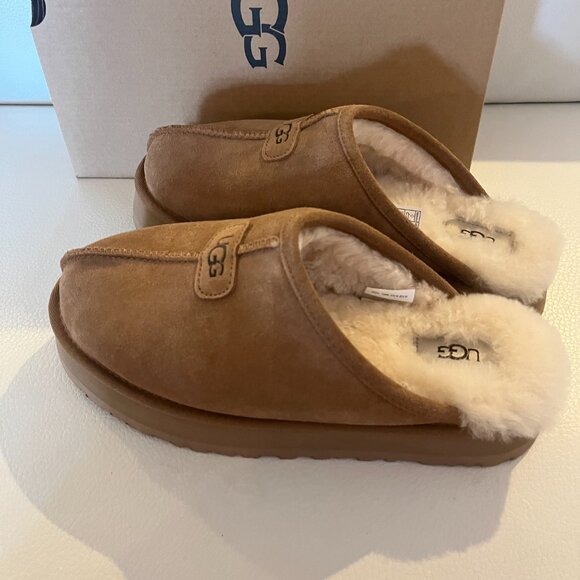 NIB UGG DISCOQUETTE SLIDE SLIPPER CHESTNUT SIZE 8 - Picture 5 of 11